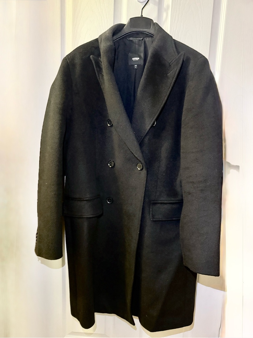 Express Black Double-Breasted Pea Coat